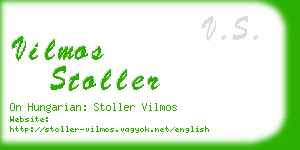 vilmos stoller business card